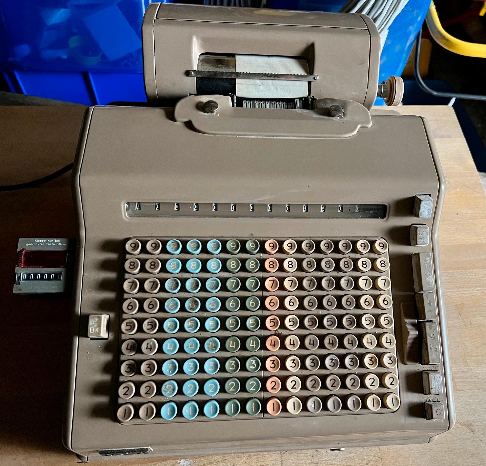 Vintage National Registrierkasse Rechenmaschine 60er/70er